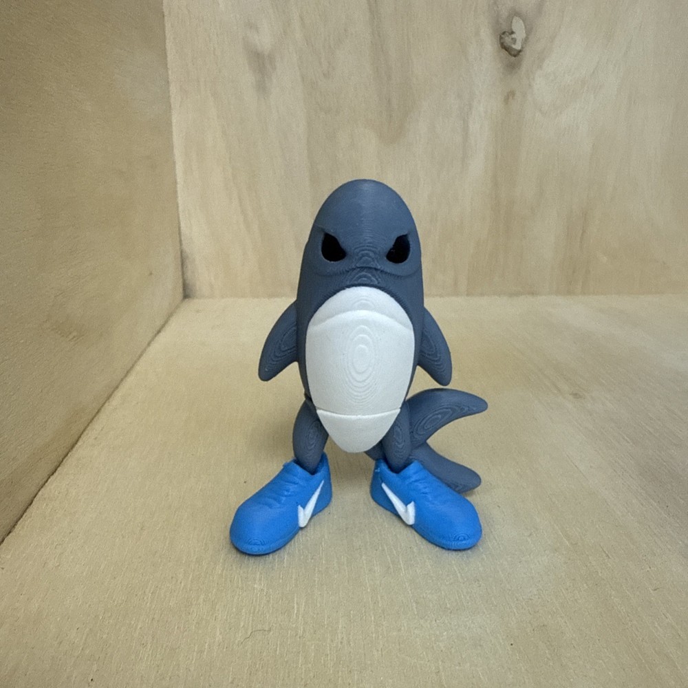 Italian Brainrot Cute 3D printed Tralalero Tralala Articulated Fidget Shark
