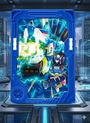 Authentic SAMG Metal Cardbot W BLAION & BLUE COP W Transforming Robot Set