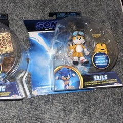 Sonic 2 Movie 4 Inch Figures Sonic with Map And Tails New Damaged Boxes See Pics