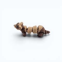 25 PCS Articulated Mini Ferret Bandit Toy 2.85″ USA Made, Pick-A-Color, Fidget