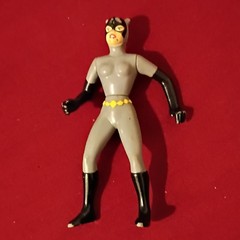 DC Comics Catwoman Batman Action Figure Lot of 2, Plastic Gray/Black/Purple 2008