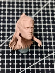 1/18 1/12 1/6 Unpainted Handsome Pool Wade Head Carving Sculpt White Mold