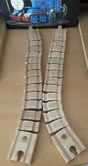 Learning Curve Wooden Thomas Train 2 Pieces of Traction Rail Wacky Track!