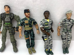 Vintage Lot-4 Lanard The Corps 3.75″ Action Figures Loose Military