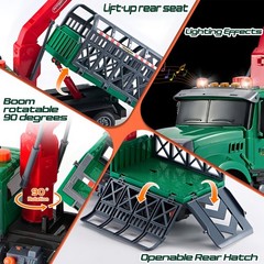 LerBao Large Dinosaur Transport Truck Toys for 3 4 5 6 7 8 Year Large, Color