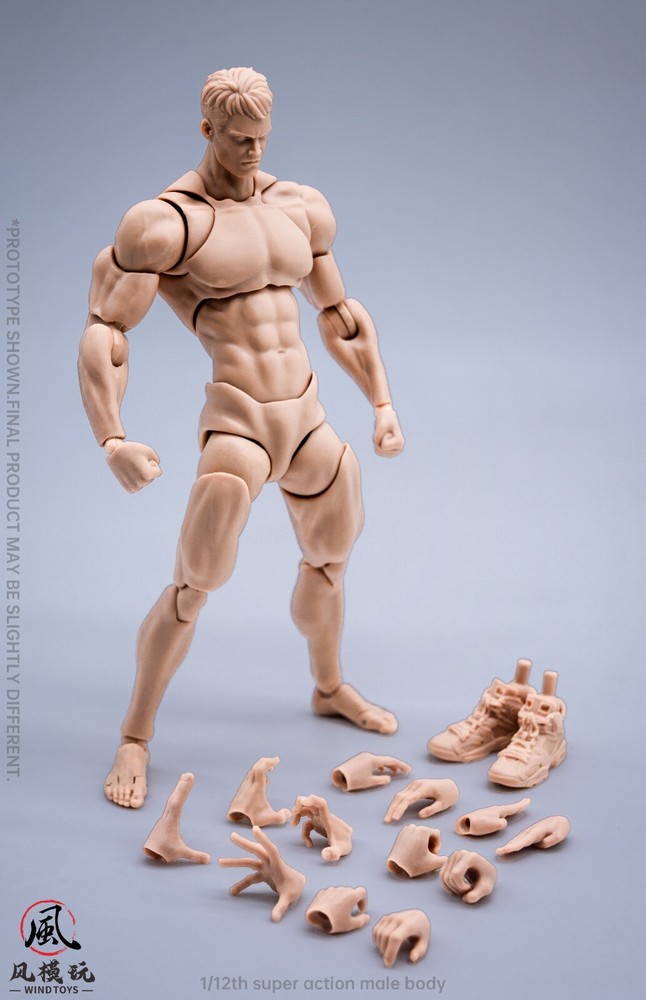 Wind Toys 1/12 Super Flexible Male White Skin Body 6″ Action Figure Toys