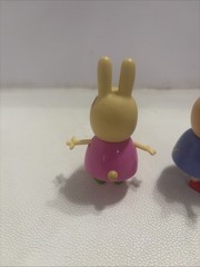 Vintage Peppa Pig Jazwares Madame Gazelle Rebecca Rabbit Figure Lot of 2