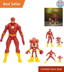 DC X Sonic Action Figure Multipack: Sonic as The Flash & The Flash – 2.5″ & 5″
