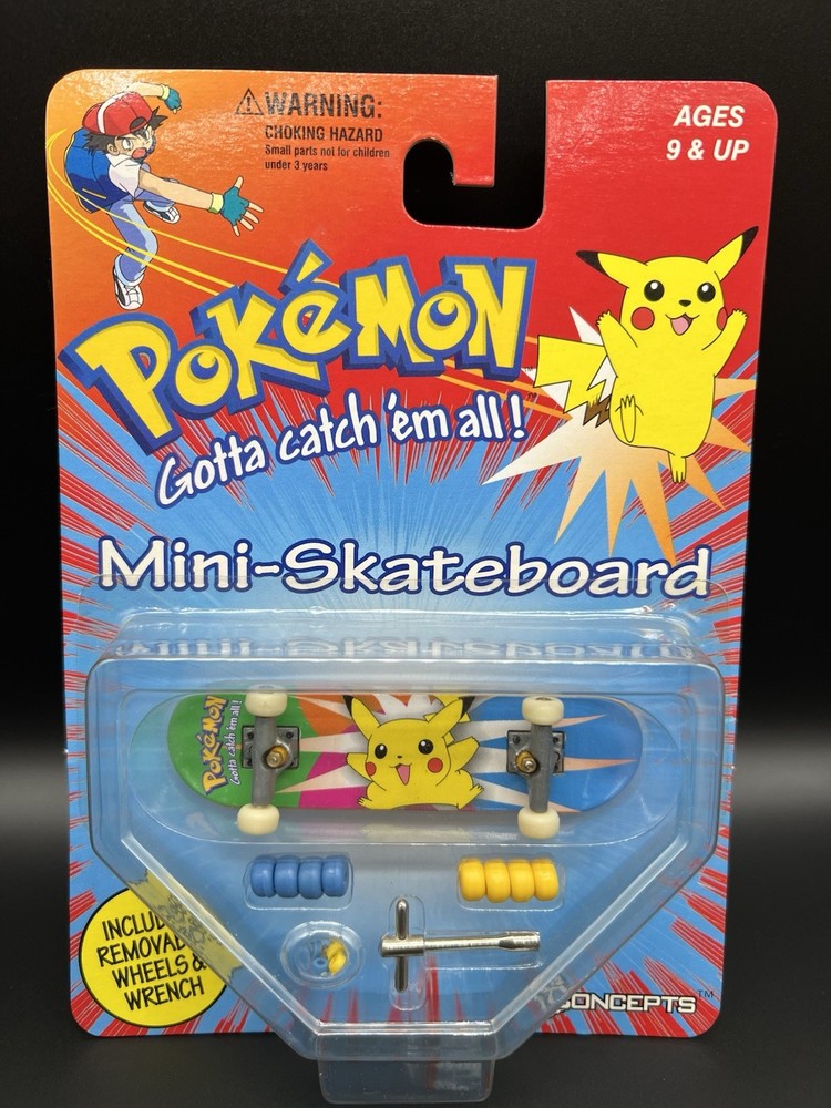 Pokemon PIKACHU Mini Skateboard (1999) X-Concepts Tech Deck