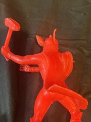 Vintage 1967 Marx Red Thor With Mjoinir 6” Plastic Toy Figure Golden Age Marvel