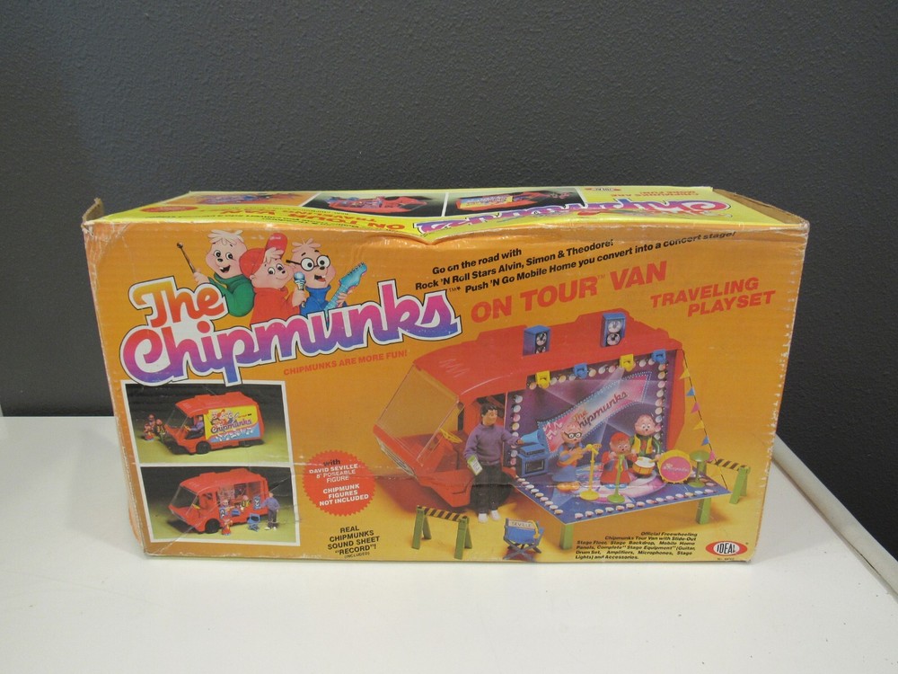 Alvin Chipmunks Touring Van Ideal CBS Toys Playset in box 1983