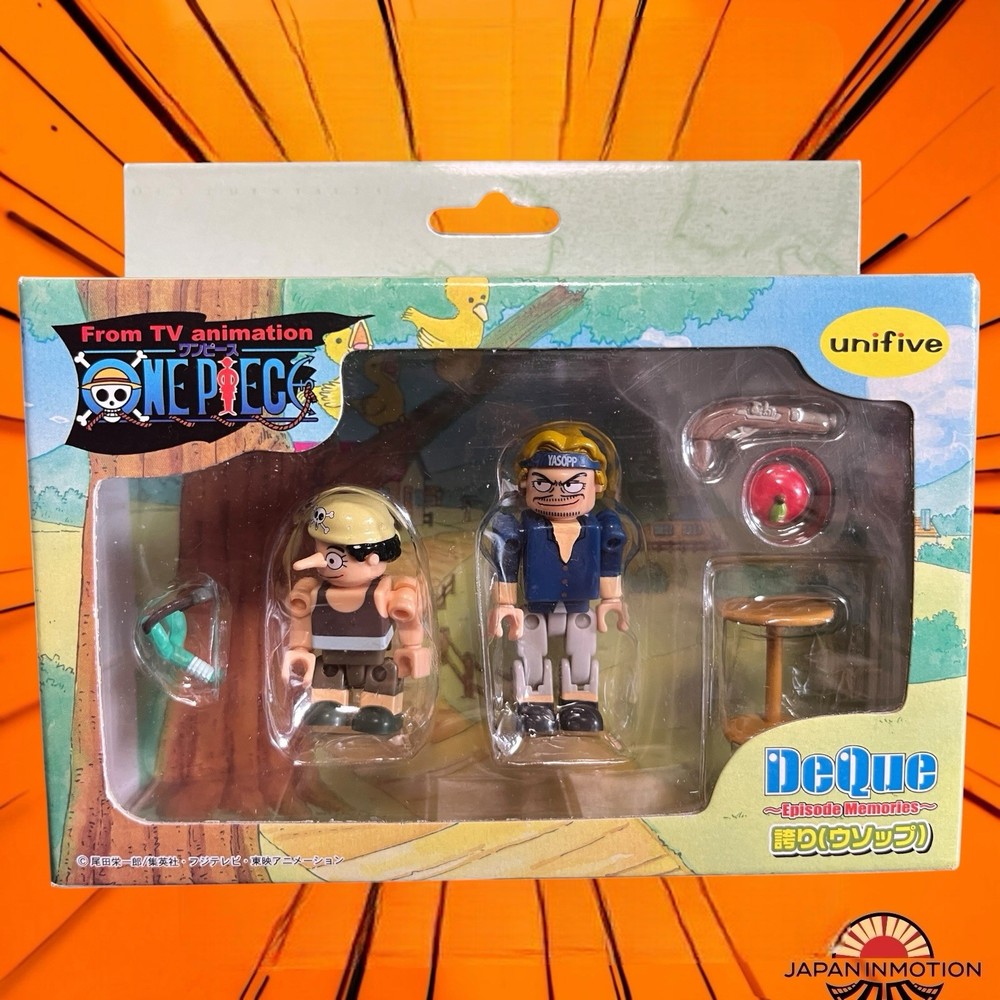 Unifive One Piece Deque Episode Memories 2003 Usopp & Yasopp Figure Set MIB