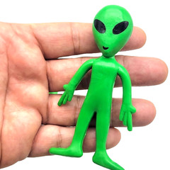Bendable Rubber Green Aliens – 12 Pack (3.75″) Action Figures Bendable UFO