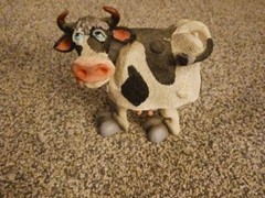 Cartoonish Booble Cow Body Figure