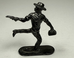 Vintage Lot Of 5 Western Metal Figures Jesse James, Wyatt Earp, Billy the Kid