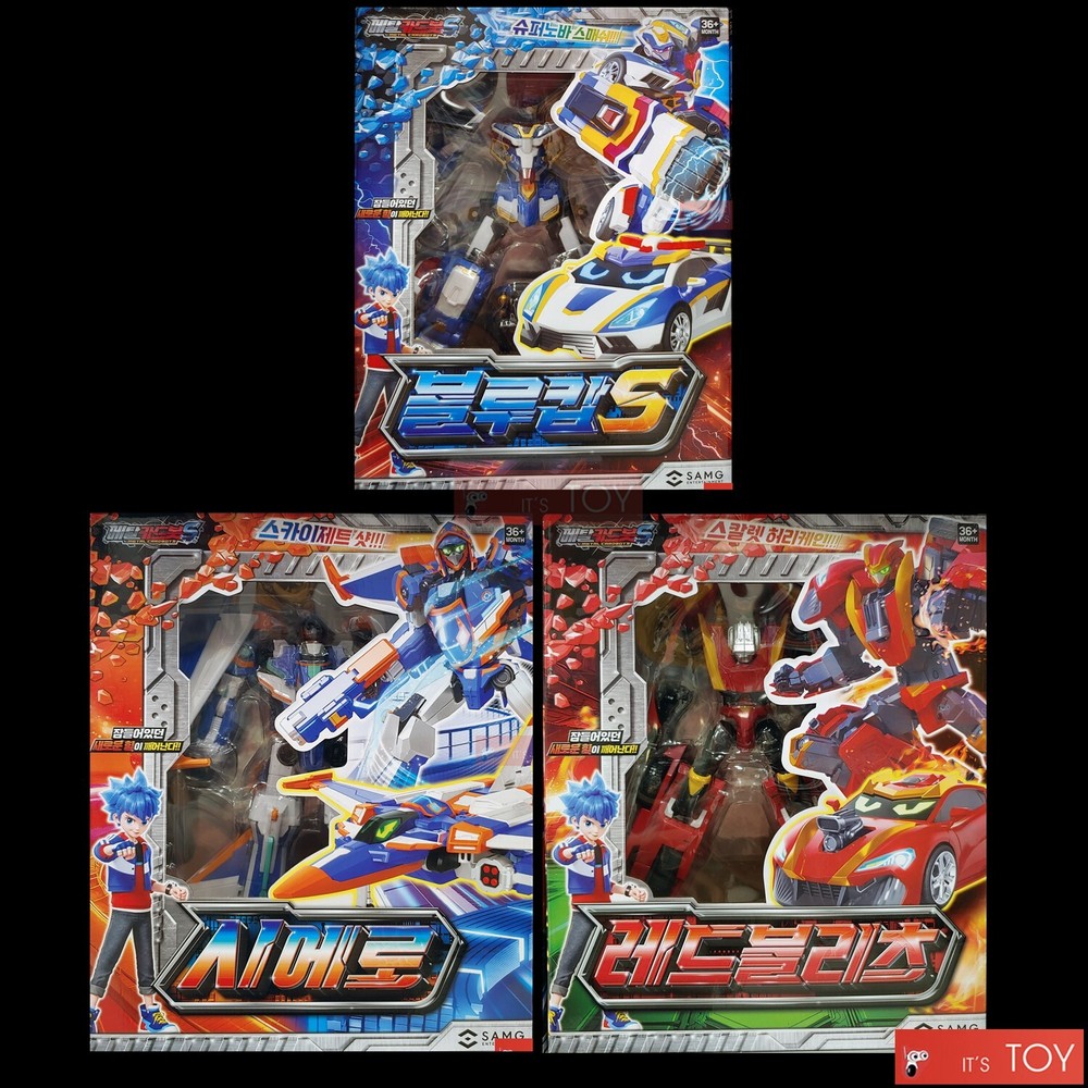 Metal Cardbot S BLUE COP-S CIELO REDBLITZ Transformer Robot Car Toy Season 2024