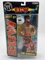 2005 Jakks WWE Best of ECW Rey Mysterio Action Figure With Trash Can And Lid