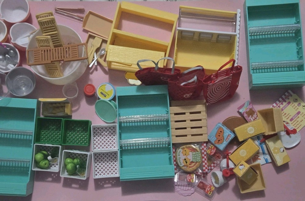 Mostly Miniverse Lot-used Please See Pics, Furniture, Molds, Accessories, Etc