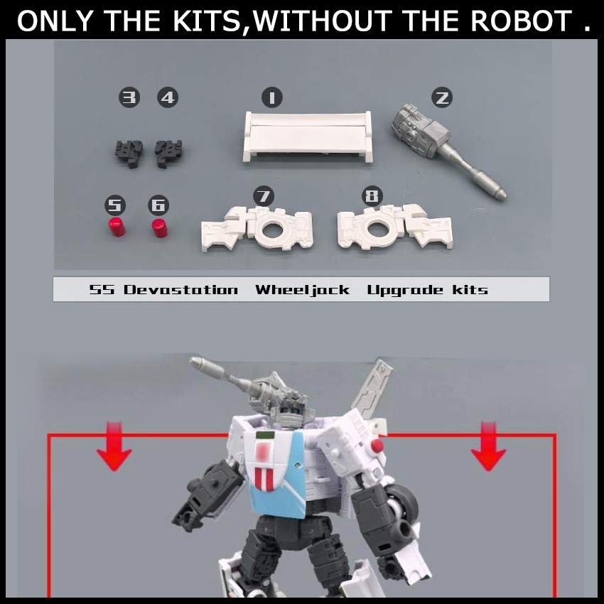 DIY Filler Tail Cannon Spoiler Upgrade Kit For SS Devastation Wheeljack – Fills