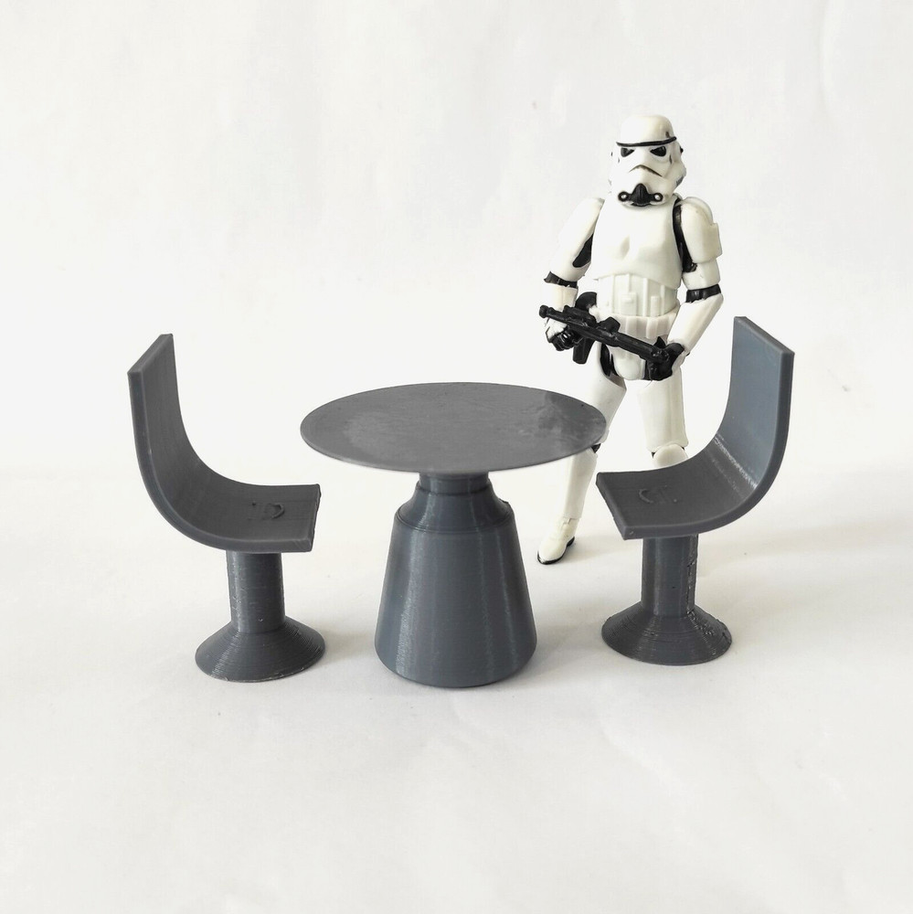 MOS ESPA STREET TABLE AND CHAIR for 3.75 inch (1:18) figure DIORAMA