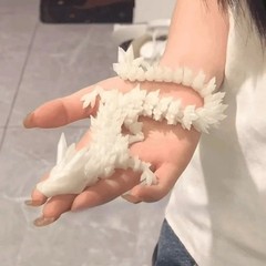 3D Printed Luminous Dragon Glow in Dark Articulated Desk Decor Kids Gift