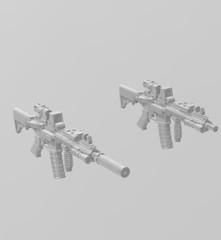 Custom 10 pcs 1/18 HK416 Assault Rifle models for 3.75″ action figure unpainted