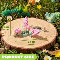12 Pcs 3D Printed Dragon Blind Box Series, Mystery Box Party Favors 5.9″ Dragons