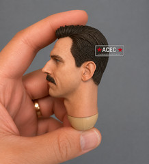 1/6 Male Head Sculpt w/ Mustache For 12″ Hot Toys Worldbox JX ZY Toys Figure USA