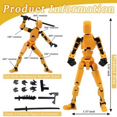 Titan13, Dummy 13, T13 Action Figure,Toy Robot, 3D Printed
