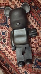 Authentic Bearbrick 1000% Black Basic 70cm Medicom Toy Good Condition No Box