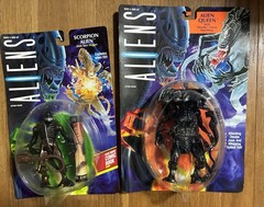 1992 Kenner Lot of 2 Aliens Figures Alien Queen & Scorpion Face Hugger NIB