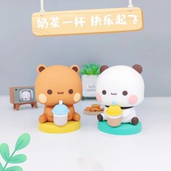 MITAO Sweet Lovely Panda Couple Bubu and Dudu Figure Deco Art Bear Toy Xmas Gift
