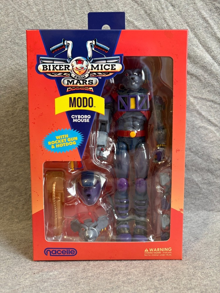 Nacelle Biker Mice From Mars Modo Cyborg Mouse 7″ Figure NIB