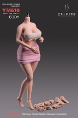 YM610 1/6 Female Body Large Breast Plump Girl 12″ Action Figure Hands Foot Toys