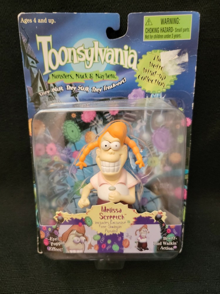 1998 Toy Island Toonsylvania Melissa Screetch walking action figure Wind Up Toy