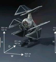 Star Wars 1/32 Scale Tie Defender W Cockpit Model Kit Custom 3d Includes Stand