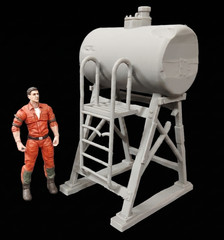 BATTLE DAMAGED WEATHERED FUEL TANK 1:18 3.75″ FIGURE DIORAMA ACCESSORY GI JOE