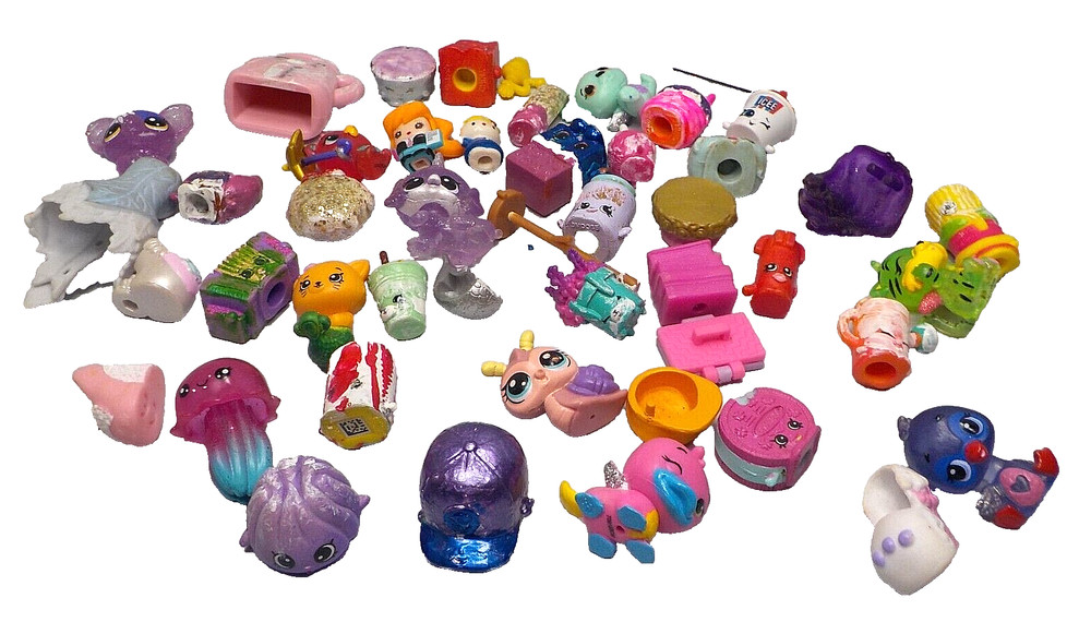 Huge Lot 46 Hatchimals, shopkins and others mix , shopkins have been painted