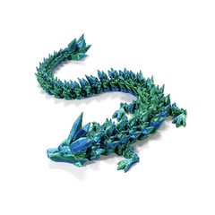 3D Printed Crystal Articulated Dragon Home Office Desktop Fish Tank Fidget Toys