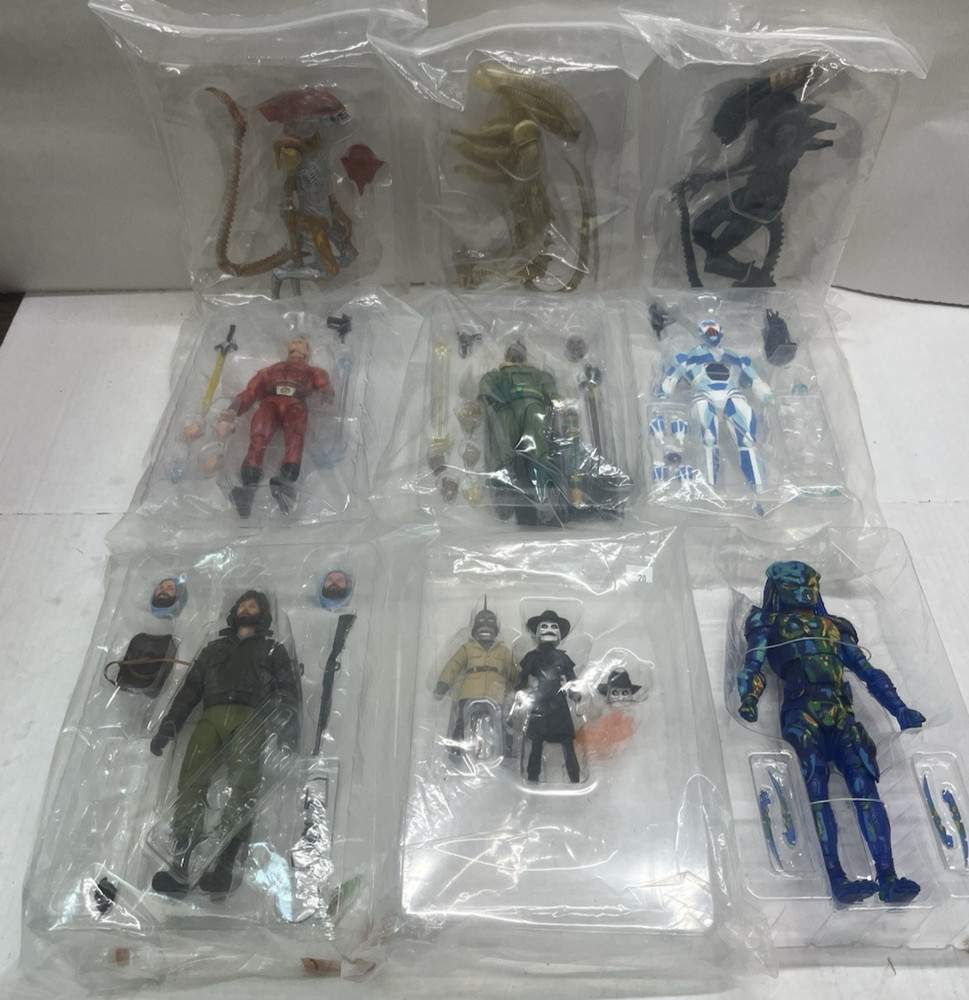 9 NECA NEW FIGURE LOT ALIENS PREDATOR FLASH MING PUPPET MASTER THE THING NO BOX