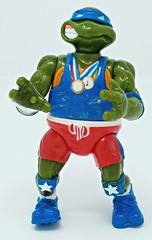 Leonardo 1992 Track n Field Leo 4.5″ Figure original Playmates tmnt
