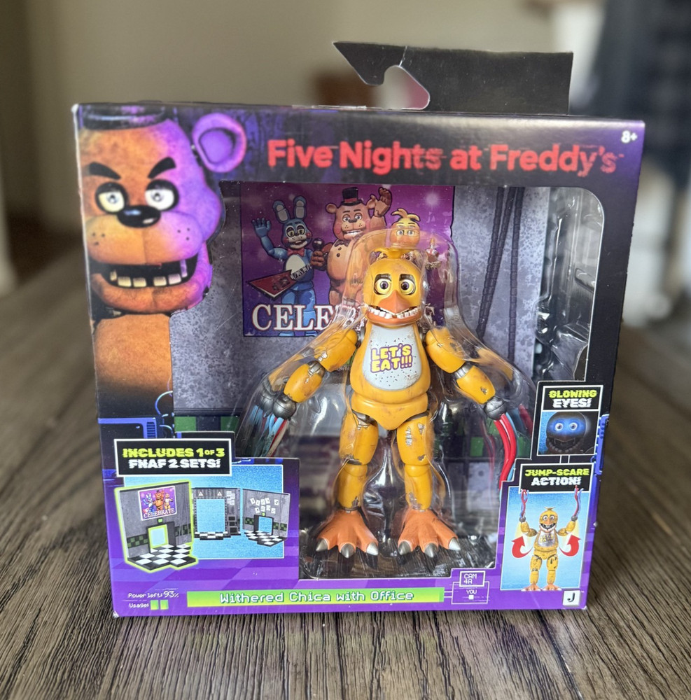 Jazwares FNAF Five Nights at Freddy’s Office Set Withered Chica 5-in Figure New