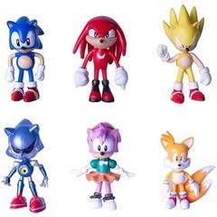 Sonic the Hedgehog 6-Pack Action Figures Cake Toppers Party Supplies Kids