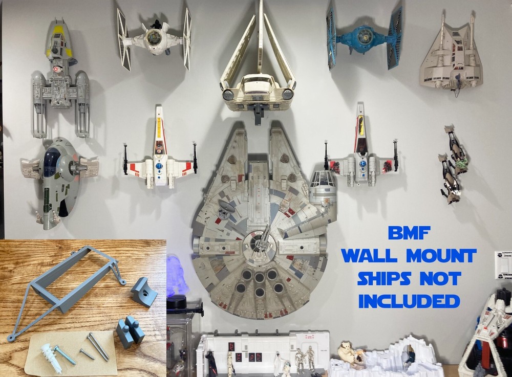 Wall Mount Bracket for Star Wars BMF Millennium Falcon 2008 TLC VC Smugglers Run