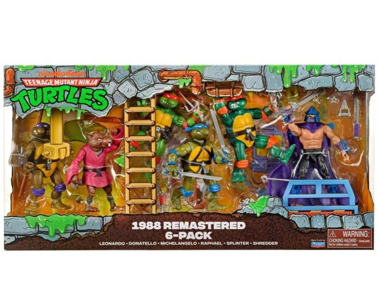 Playmates Teenage Mutant Ninja Turtles TMNT 1988 REMASTERED 6 FIGURE PACK ‼️New