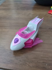 PAW Patrol Mighty Pups Charged Up SKYE Pink Deluxe Vehicle Light Sound Jet Plane