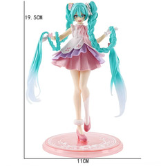 Hatsune Miku character model, PVC plastic collectible model, doll toy.