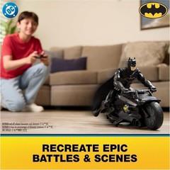 DC Batman Stealth RC Batcycle with 12-Inch Batman Figure [DAMAGED BOX]