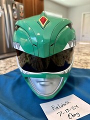 Signed Authentic JDF Cosplay MMPR Green Ranger Power Rangers Helmet
