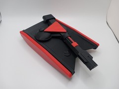 Retro Grid Tank for Vintage Tron action figures and lightcycles toys Black/Red
